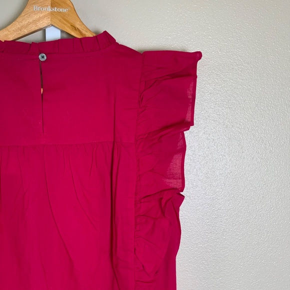 LOFT Pintucked Ruffle Shell - Picture 15 of 16